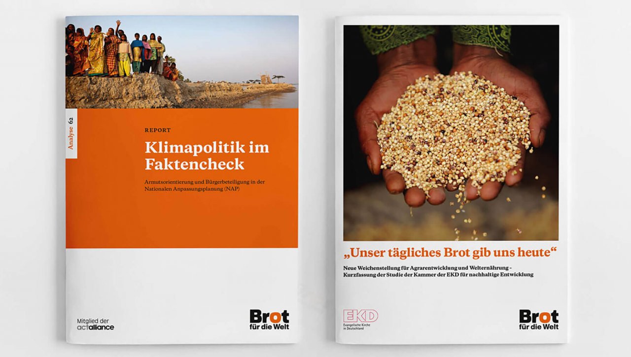 Arbeitsbeispiel Print Broschüre Titelgestaltung - Brot für die Welt